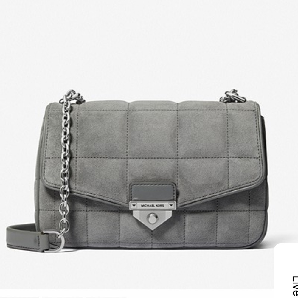NWT | Michael Kors Soho Large Quilted Suede Shoulder Bag